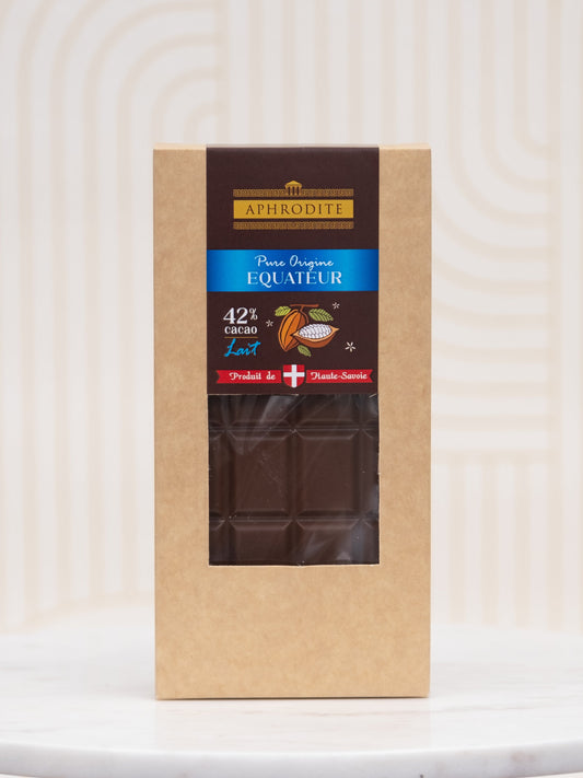 Tablette chocolat au Lait pure origine Équateur 42%