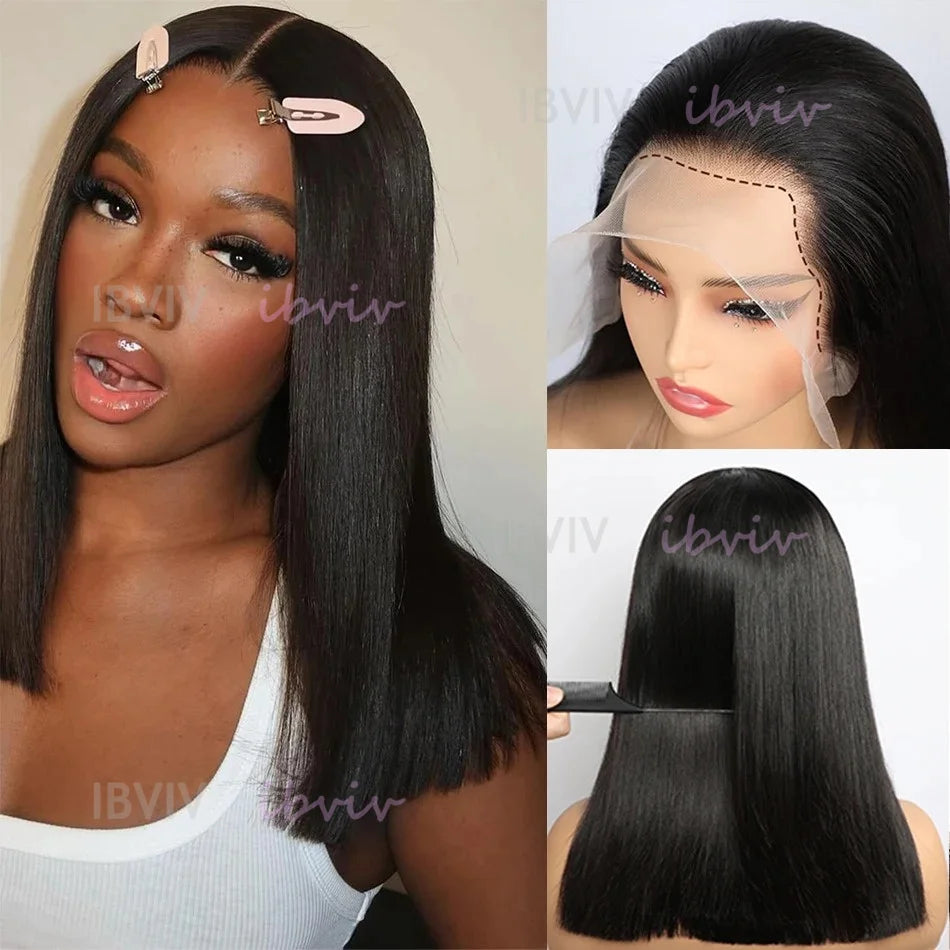 4" 13x4 Lace Bob Wig | Straight Vietnamese Human Hair 210% Density – Floreastore