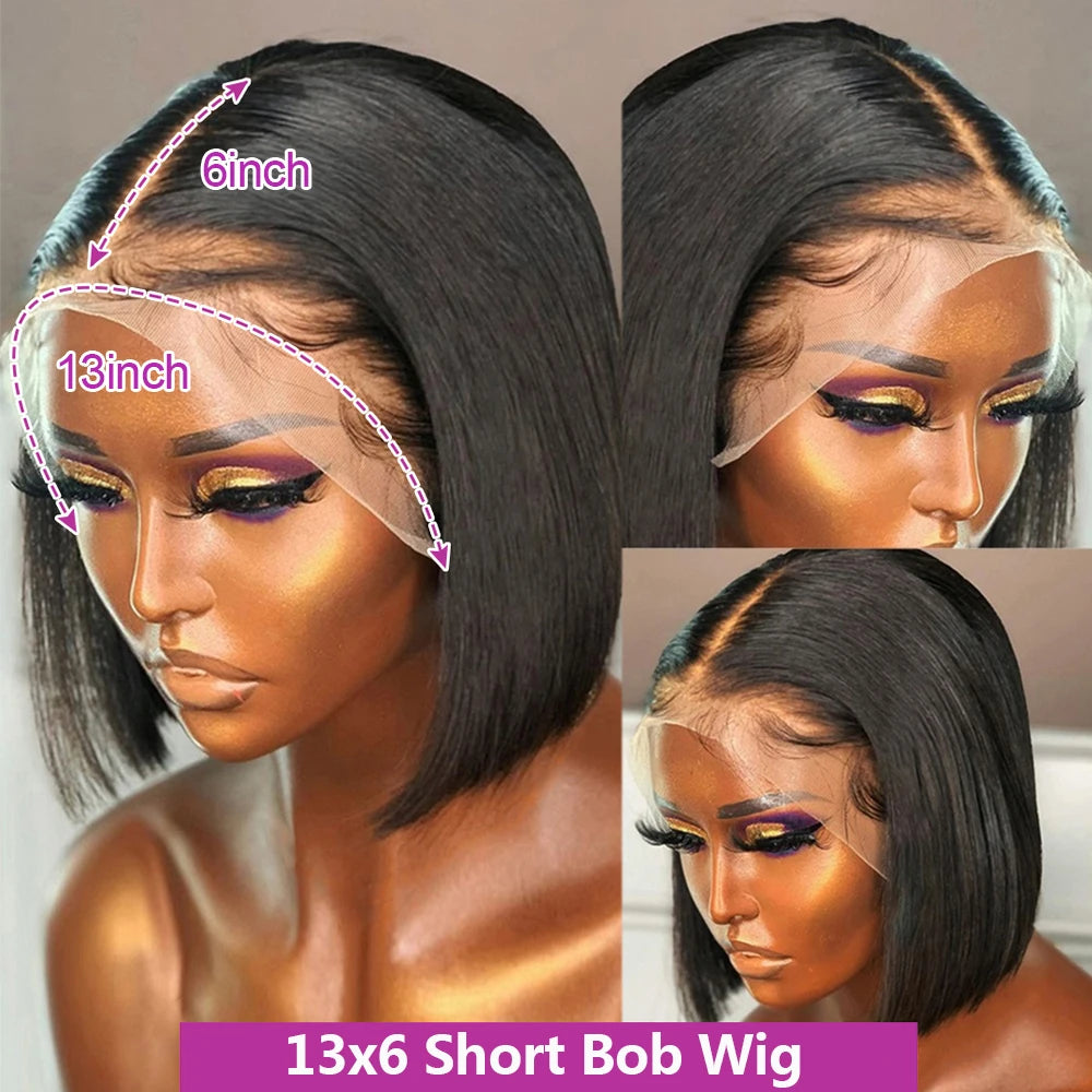 250% Density Silky Straight Bob Wig | HD Lace Front – Floreastore