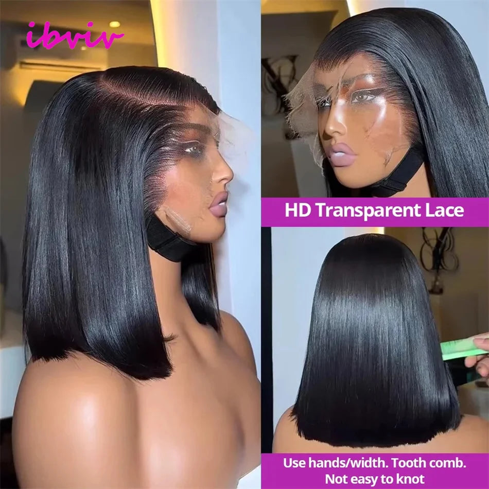 4" 13x4 Lace Bob Wig | Straight Vietnamese Human Hair 210% Density – Floreastore