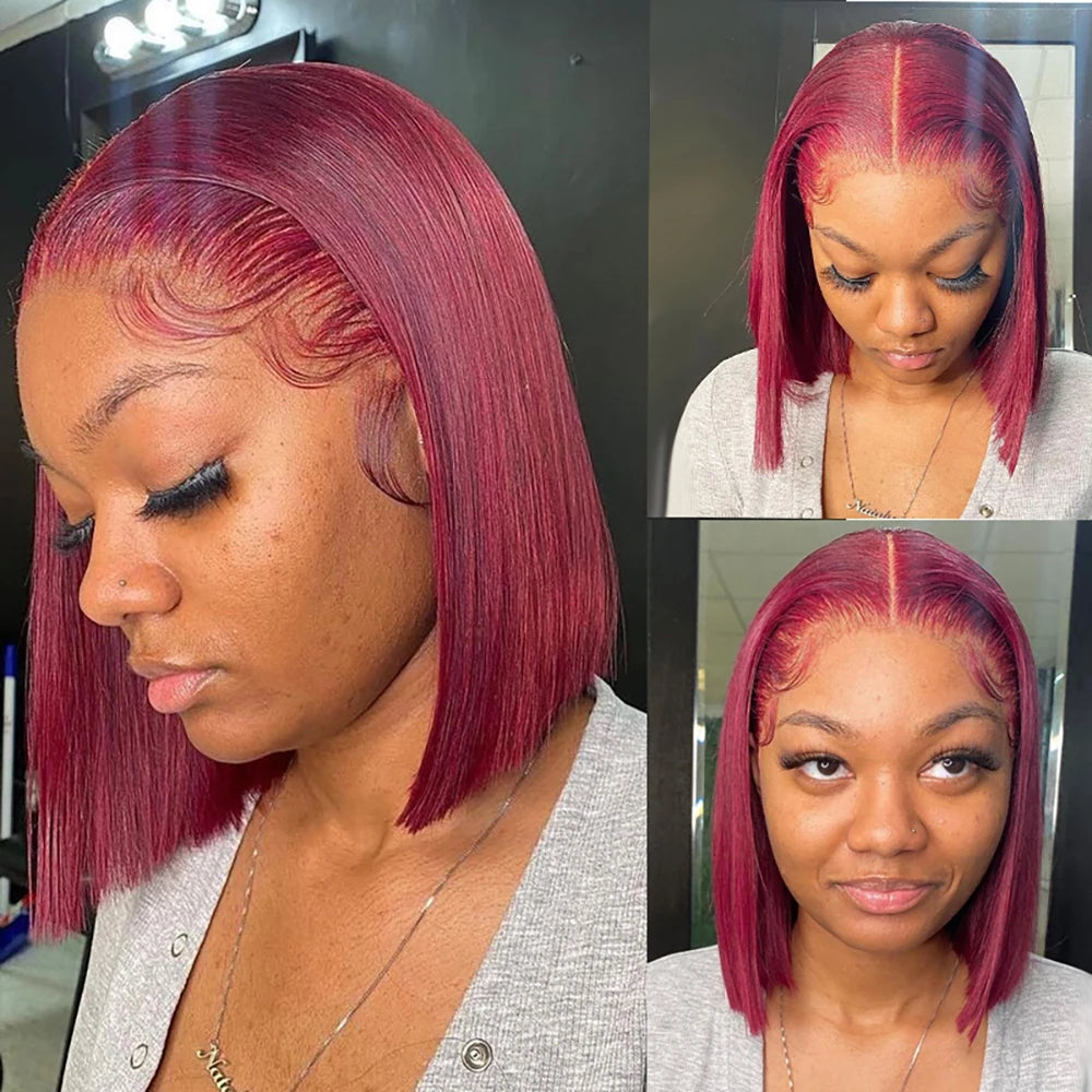 13x4 HD Lace Bob Wig | Short Straight Human Hair – Floreastore