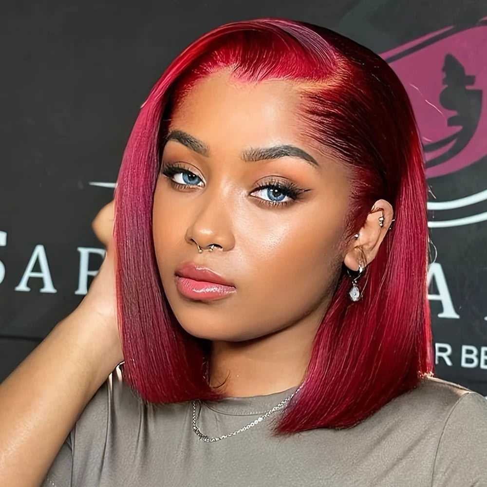 13x4 HD Lace Bob Wig | Short Straight Human Hair – Floreastore