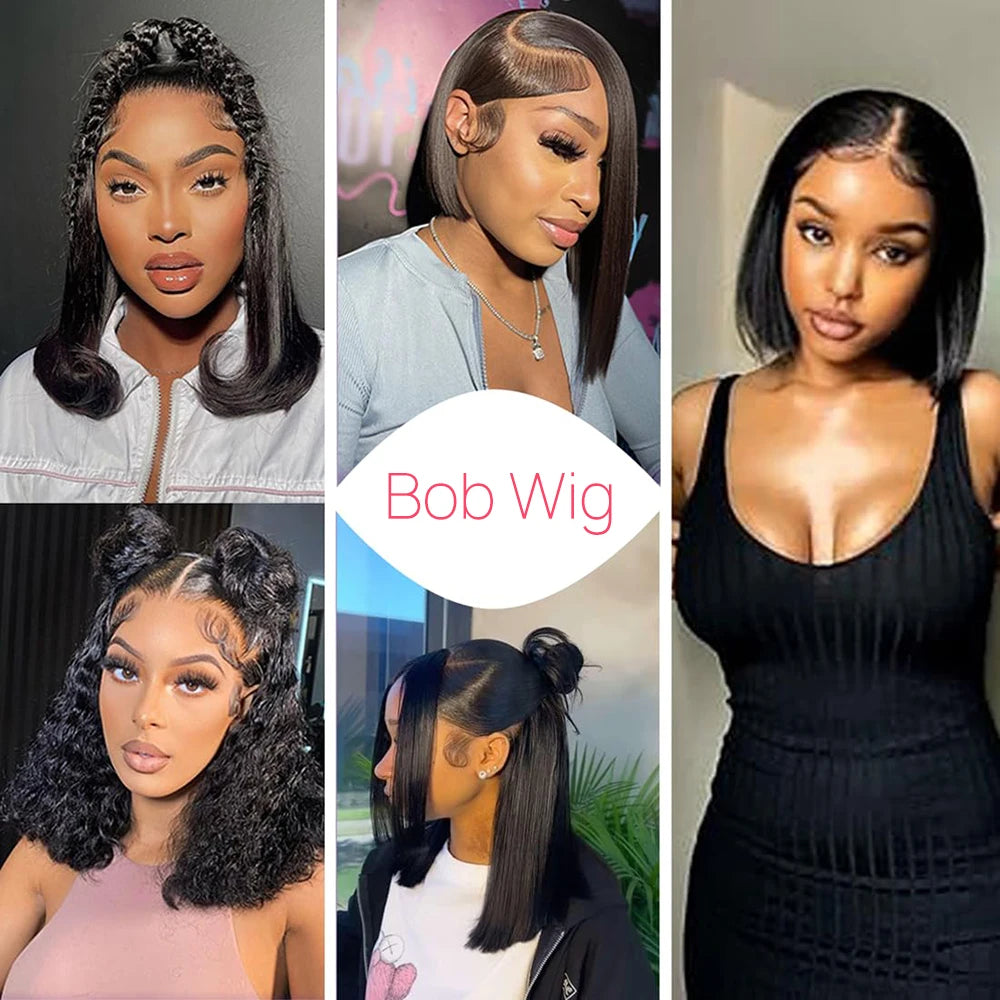 13x4 HD Lace Bob Wig | Straight Glueless Pre-Plucked Human Hair – Floreastore