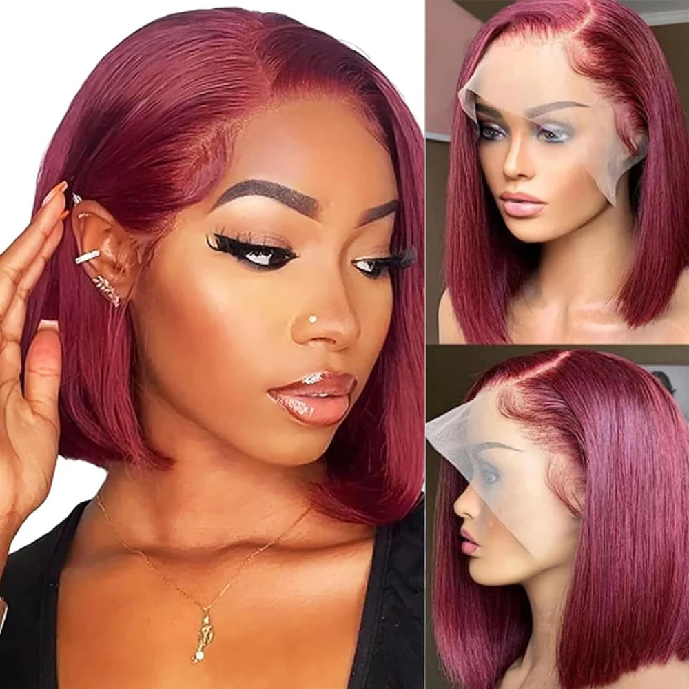 13x4 HD Lace Bob Wig | Straight Glueless Pre-Plucked Human Hair – Floreastore