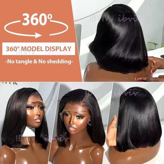 4" 13x4 Lace Bob Wig | Straight Vietnamese Human Hair 210% Density – Floreastore