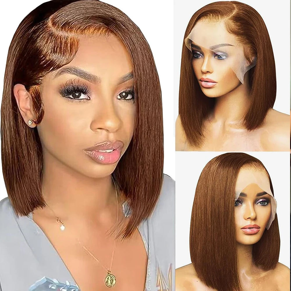 13x4 HD Lace Bob Wig | Straight Glueless Pre-Plucked Human Hair – Floreastore