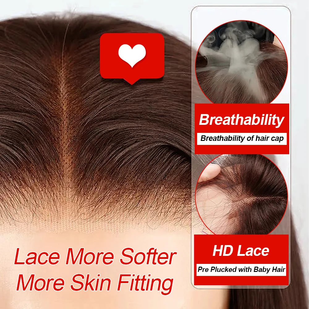 Chocolate Brown Bob Wig | 13x4 HD Lace Straight Brazilian Hair – Floreastore